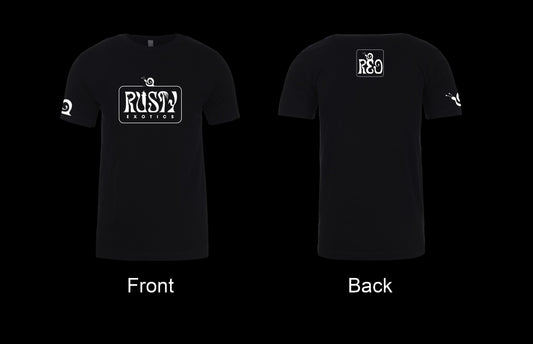 REO Unisex T-shirt - Black with white text